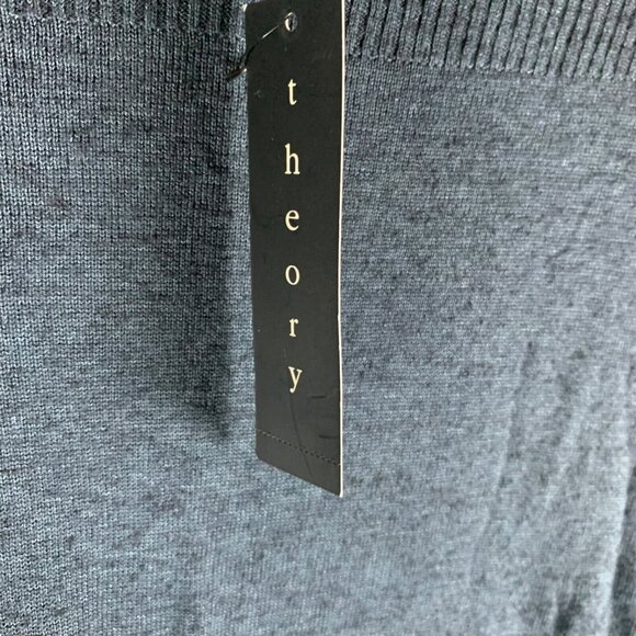 Theory Avanti Briola Women's Marine Knit Pullover Sweater Dress Linen S NWT 9198 - Picture 5 of 12